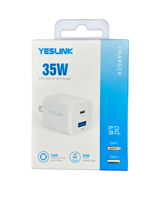 Củ sạc Yeslink 35w 2 cổng USB-C+ USB-A Củ sạc Yeslink 35w 2 cổng USB-C+ USB-A